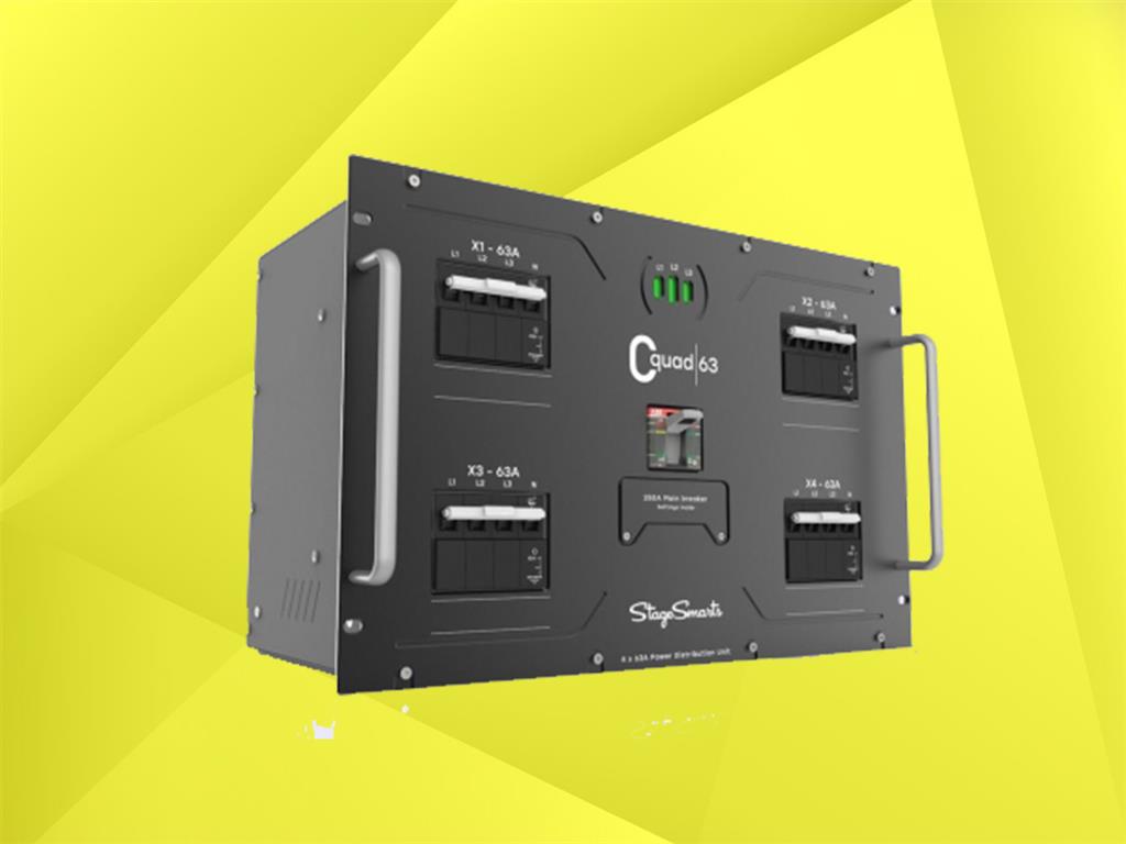 STAGESMARTS C-QUAD 63-PWL Drehstrom-Verteiler 1x Powerlock-400A > 4x CEE-63A;