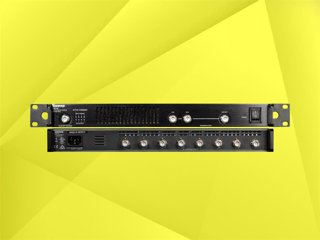 SHURE PA-421A Aktiver Antennen-Combiner (4fach) mit Antenne für PSM-Serie;