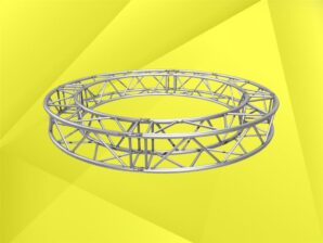 EUROTRUSS FD-34/C1000 4Punkt-Traverse (silber); 1/8 Kreiselement 45°; Ø 10,00m;